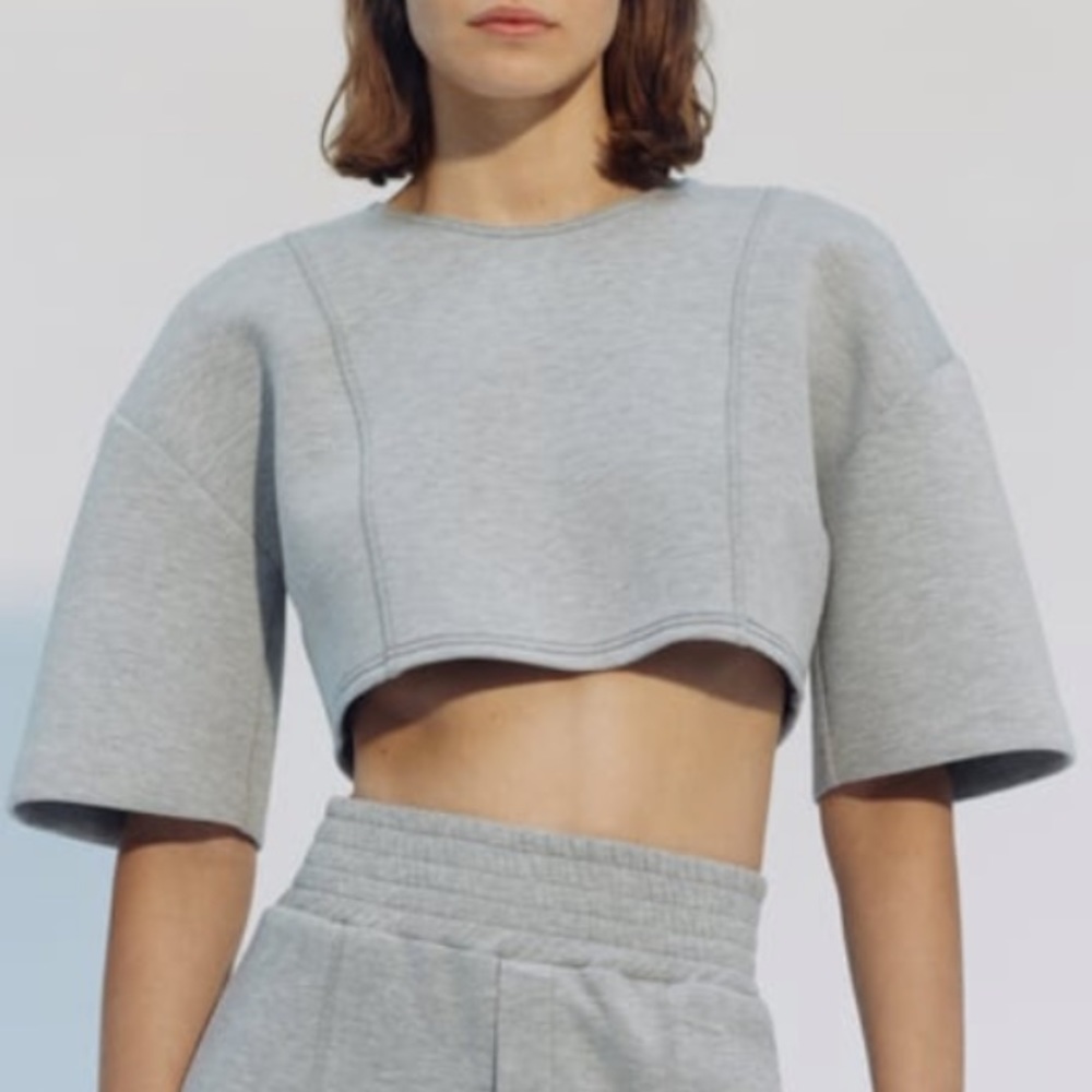 Zara grey plush top - Picture 1 of 2
